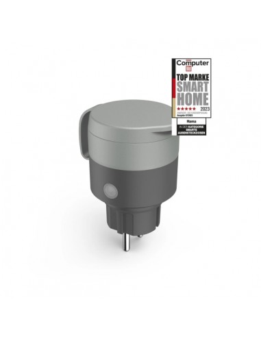 Hama Outdoor Enchufe WLAN Inteligente para Exterior - Potencias hasta 2.300W - WiFi - IP44 - Compatible con Asistente de Voz