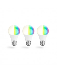 Hama Pack de 3 Bombillas LED E27 Inteligente - Potencia 8.5W - RGBW - WiFi - Compatible con Asistente de Voz - Control con