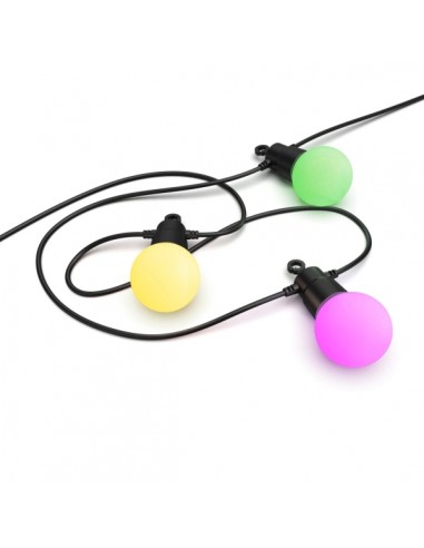 Hama Cadena de Bombillas LED RGB Inteligente para Exterior - Longitud 8m - IP44 - WiFi - Flexible - Cable de Alimentacion de