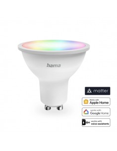 Hama Bombilla LED Inteligente - Potencia 4.9W - RGBW - WiFi - Compatible con Asistente de Voz - Control con App - IP20 -
