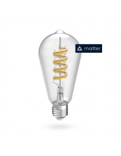 Hama Bombilla LED E27 Inteligente - Potencia 4.9W - RGBW - WiFi - Compatible con Asistente de Voz - Control con App - Estilo