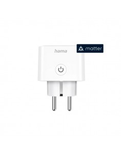 Hama Enchufe WLAN Inteligente - WiFi - IP20 - Compatible con Asistente de Voz - Monitor Energia - Control con App -
