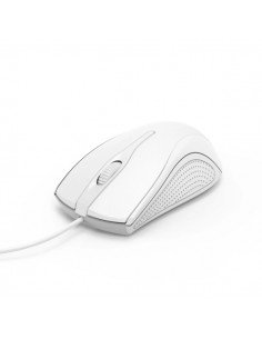 Hama Mc-200 Raton Optico 1000dpi - Cable 150cm - 3 Botones - Uso Ambidiestro - 6.4x3.7x11.4cm - Color Blanco