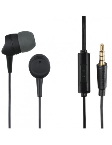 Hama Kooky Auriculares con Microfono - Cable 1.2m - Jack 3.5mm - Color Negro