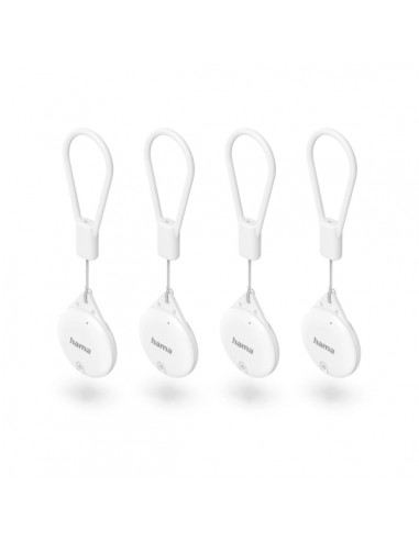 Hama Find My Pack de 4 Localizadores Antiperdida para Apple - Bluetooth - Policarbonato y Silicona - Autonomia hasta 240 Dias