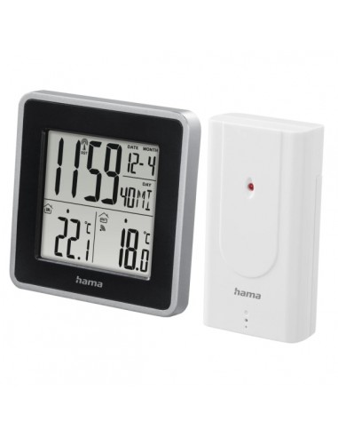 Hama Ews Intro Estacion Meteorologica - Reloj - Sensor Exterior - Radiofrecuencia - Termometro - Higrometro - 9.5x3x9.5cm -