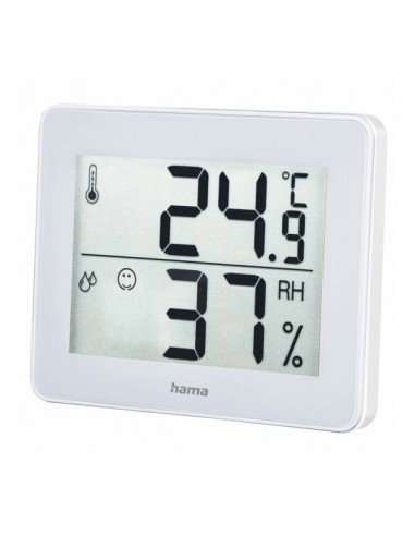 Hama Medidor de Temperatura y Humedad para Interior - Pantalla Digital - Memoria de Datos - Indicador de Confort - Permite
