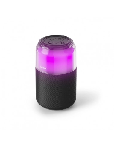 Hama Can Speaker Altavoz Portatil - Potencia 5W - Bluetooth - USB-C - Bateria 1800mAh - Rango 10m - Luz LED - 14.8x8.6x8.6cm