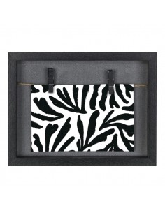 Hama Muro Marco de Fotos con Cordon - Madera MDF - 21.5x16.5x3.2cm - Color Negro