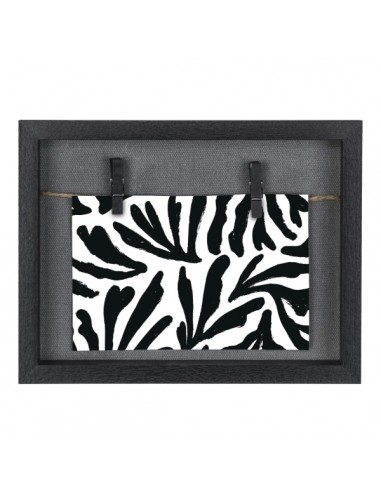 Hama Muro Marco de Fotos con Cordon - Madera MDF - 21.5x16.5x3.2cm - Color Negro