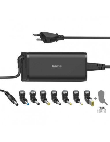 Hama Essential Fuente de Alimentacion Universal para Portatil - Potencia 90W - Voltaje 15-19V - Cable de Entrada 1.2m - Cable