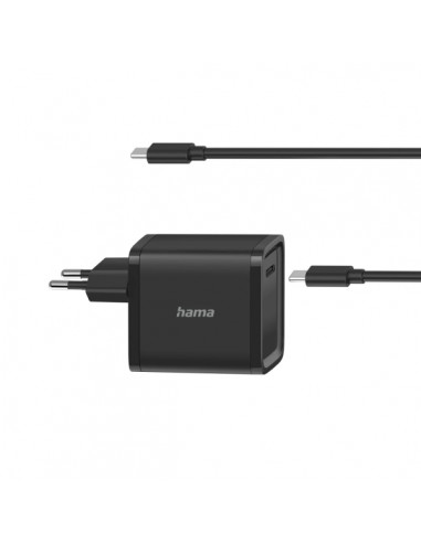 Hama Essential Fuente de Alimentacion Universal para Portatil - Potencia 45W - Voltaje 5-20V - Cable 2m - Power Delivery -