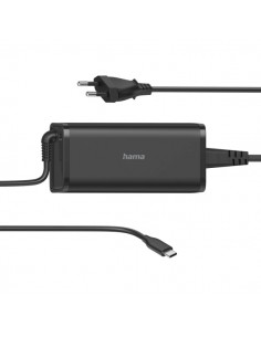 Hama Essential Fuente de Alimentacion Universal para Portatil - Potencia 92W - Voltaje 5-20V - Cable de Entrada 1.2m - Cable