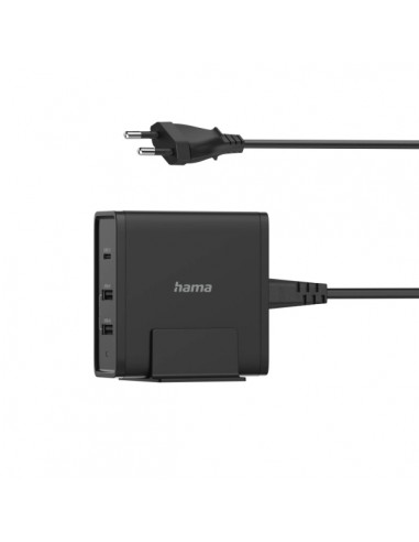 Hama Essential Fuente de Alimentacion Universal para Portatil - Potencia 65W - Voltaje 5-20V - Cable 1.2m - Power Delivery -