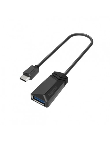 Hama Essential Adaptador USB - USB-C Macho - USB-A Macho - 5 Gbit s - Color Negro