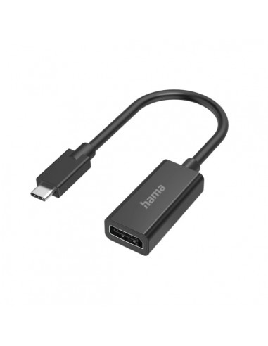Hama Essential Adaptador de Video - 4K - USB-C Macho - DisplayPort Hembra - Color Negro
