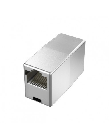 Hama Essential Adaptador Conector RJ45 - Doble Hembra - Cat.5e - 1 Gbit s - Color Plata