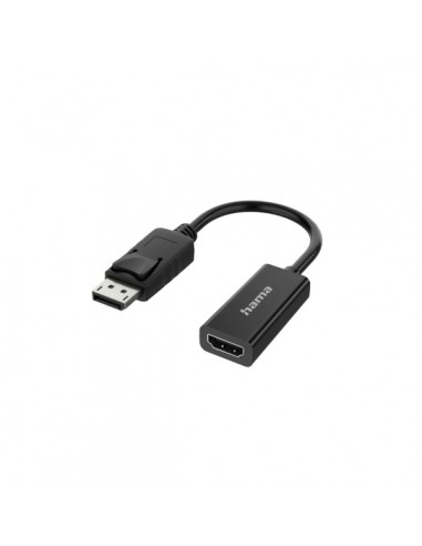 Hama Essential Adapatador de Video - 4K - DisplayPort Macho - HDMI Hembra - Color Negro