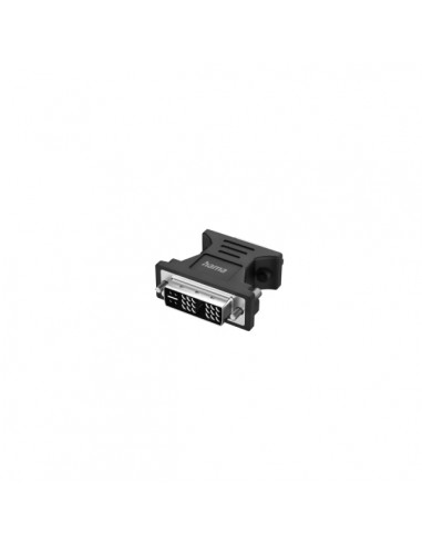 Hama Essential Adaptador de Video - Full HD - DVI Macho - VGA Hembra - Color Negro