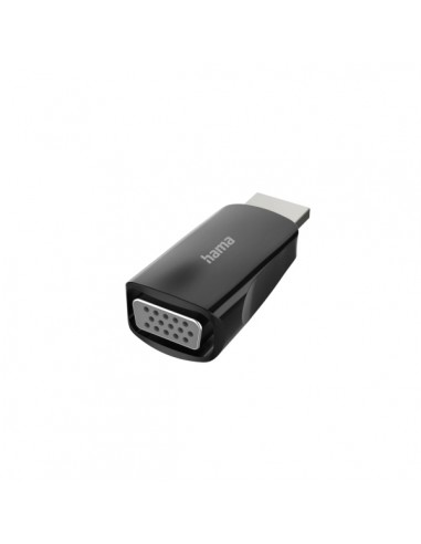 Hama Essential Adaptador de Video - Full HD - HDMI Macho - VGA Hembra - Color Negro