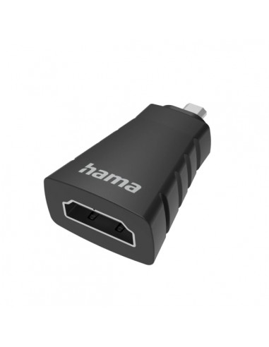 Hama Essential Adapatador de Video - 4K - HDMI Hembra - Micro HDMI Macho - Color Negro