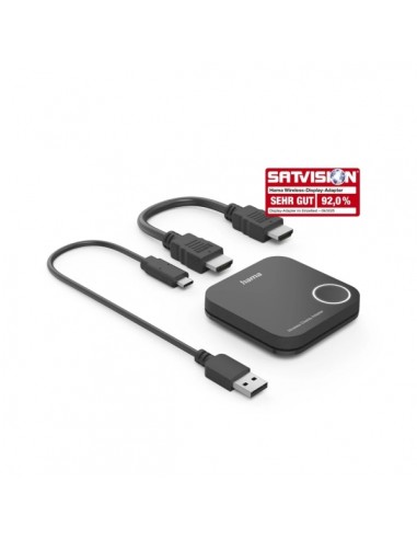 Hama Essential Adaptador de Video Inalambrico - Full HD - HDMI - USB-C - Color Negro