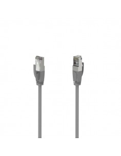 Hama Essential Cable de Red UTP RJ45 Cat-5e - Longitud 10m - Velocidad hasta 1Gbps - Blindado - Color Gris