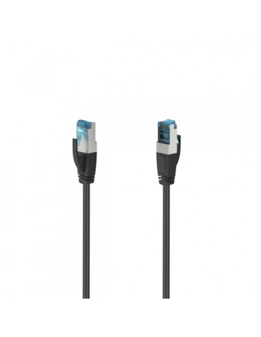 Hama Essential Cable de Red FTP RJ45 Cat-6a - Longitud 5m- Velocidad hasta 10Gbps - Blindaje Doble - Color Negro