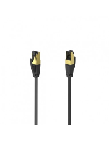 Hama Essential Cable de Red FTP RJ45 Cat-8 - Velocidad hasta 40Gbps - Longitud 1.5m - Blindaje Doble - Color Negro