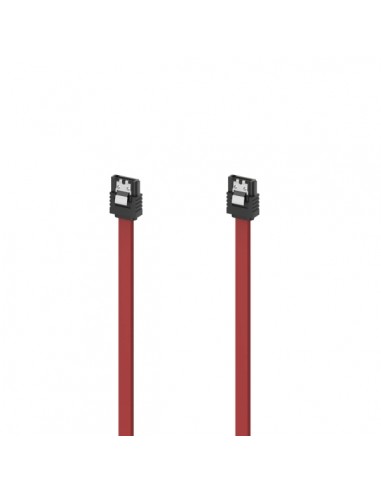 Hama Essential Cable de Datos Sata III - Velocidad hasta 6Gbps - Longitud 45cm - Color Rojo