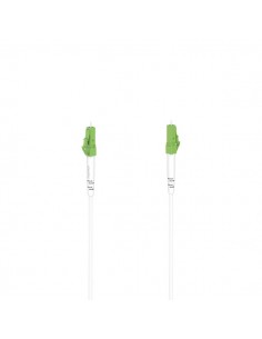 Hama Essential Cable de Fibra Optica Monomodo - Longitud 3m - Transmision hasta 10Gbit s - Conector LC APC - Color Blanco