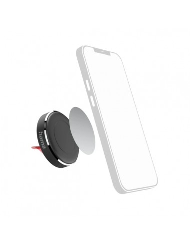 Hama Magnet Soporte de Coche para Smartphone - Magnetico - Pinza para Rejilla - Color Negro