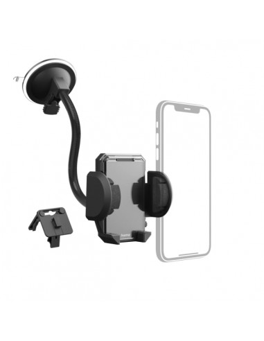 Hama Multi Soporte de Coche para Smartphone - Peso Max 200g - Pinza para Rejilla - Ventosa para Parabrisas - Ancho