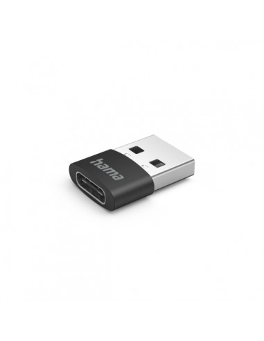 Hama Pack de 3 Adaptadores USB - USB-A Macho - USB-C Macho - Velocidada hasta 480Mbit S - Color Negro