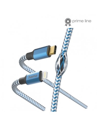 Hama Reflective Cable de Carga - USB-C Macho - Lightning - Longitud 1.5m - Nailon - Velocidad hasta 480Mbps - Chapado en Oro