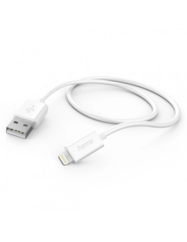 Hama Cable de Carga - USB-A Macho - Ligthning - Longitud 1m - Color Blanco