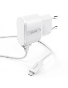 Hama Cargador de Pared - Potencia 5W - Lightning - Cable 1m - Color Blanco