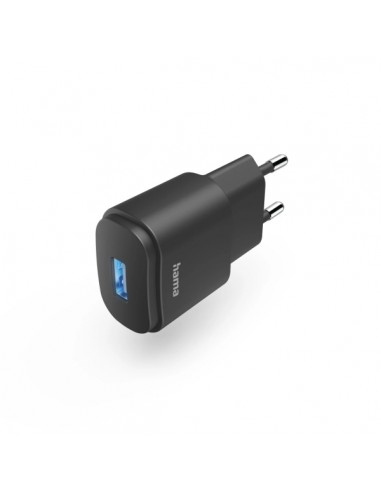 Hama Cargador de Pared - Potencia 6W - Cable 3.7cm - Pantalla LED - Color Negro