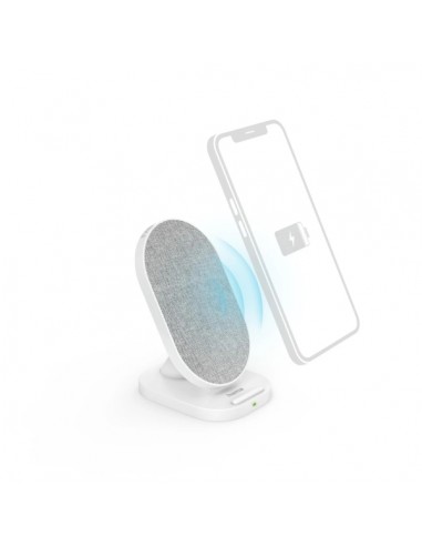 Hama QI-FC10S-Fab Cargador Inalambrico - Potencia 10W - USB-C - Indicador LED - Carga Rapida - Color Blanco