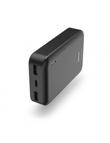 Hama Bateria Externa Powerbank 10000mAh - Polimero de Litio - USB-C - USB-A - Carga Rapida - 2 Conexiones de Salida -