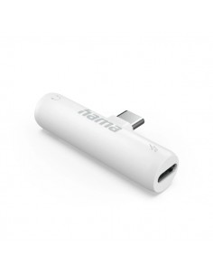 Hama Adaptador de Audio - USB-C Macho - Jack 3.5mm Hembra - Color Blanco