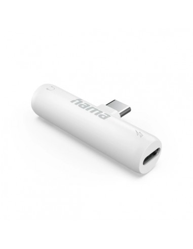 Hama Adaptador de Audio - USB-C Macho - Jack 3.5mm Hembra - Color Blanco