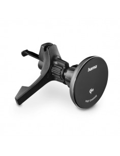 Hama Qi2 Soporte Magnetico con Cargador para Coche - Potencia 15W - USB-C - Carga Rapida - Color Negro