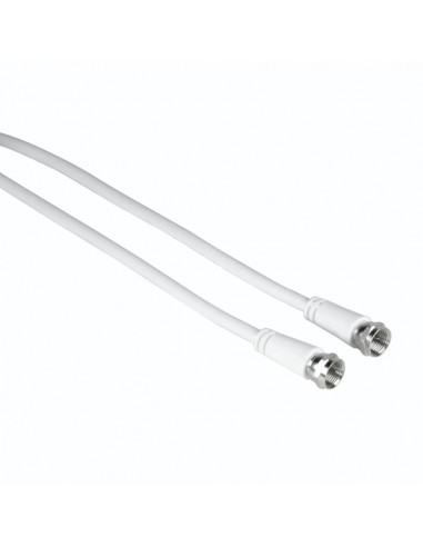 Hama Entry Cable Coaxial de Antena - Longitud 1.5m - Conector F Macho - Doble Blindaje - Apantallamiento 75dB - Impedancia