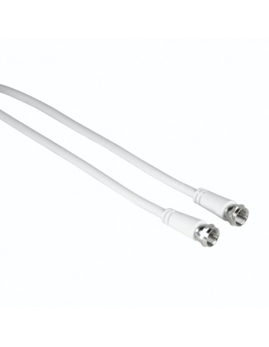 Hama Entry Cable Coaxial de Antena - Longitud 3m - Conector F Macho - Doble Blindaje - Apantallamiento 75dB - Impedancia