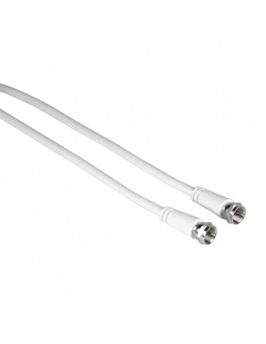 Hama Entry Cable Coaxial de Antena - Longitud 5m - Conector F Macho - Doble Blindaje - Apantallamiento 75dB - Impedancia
