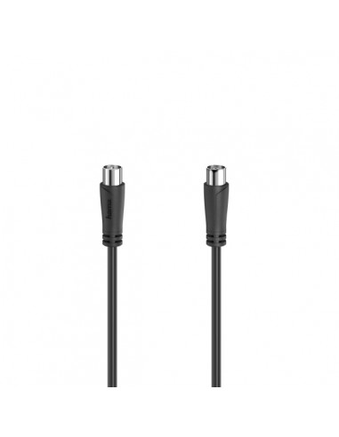 Hama Essential Cable Coaxial de Antena Macho Hembra - Longitud 1.5m - Doble Blindaje - Apantallamiento 90dB - Impedancia