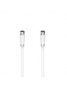 Hama Essential Cable Coaxial de Antena - Longitud 3m- Conector F Macho - Doble Blindaje - Apantallamiento 90dB - Impedancia