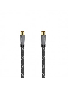 Hama Prime Cable Coaxial de Antena Macho Hembra - Longitud 3m- Terminales Chapados en Oro - Apantallamiento 120dB -