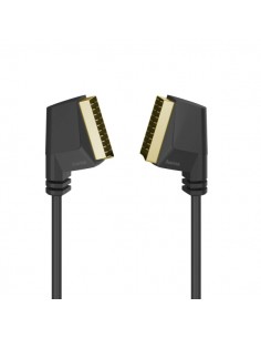 Hama Essential Cable de Audio y Video - Longitud 1.5m - 2x Euroconector Scart - Contactos Chapados en Oro - Color Negro